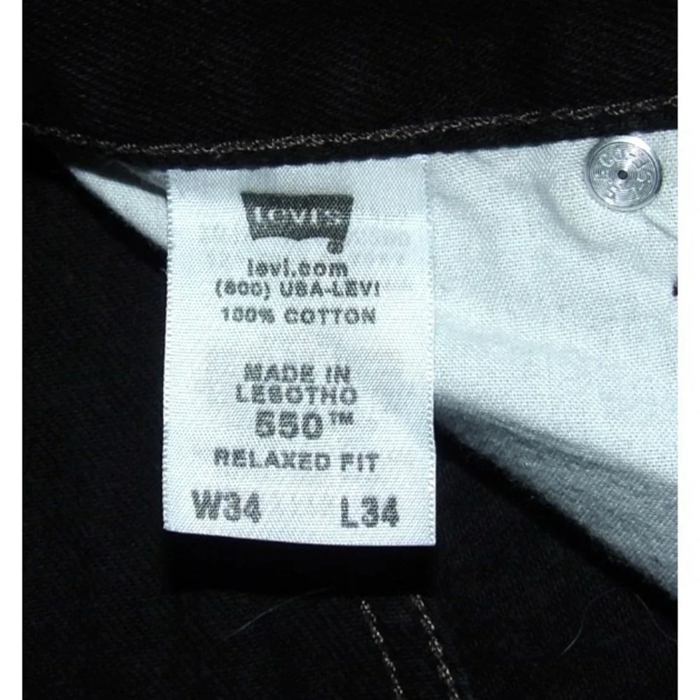 Levi's 100% Cotton Vintage 559 Relaxed Straight Denim Jeans Men's 33 X 32